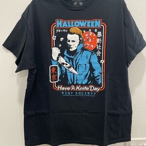 Riot Society Black and Blue Halloween Tee